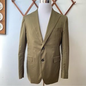 Tagliatore Olive Green Blazer Made In Italy